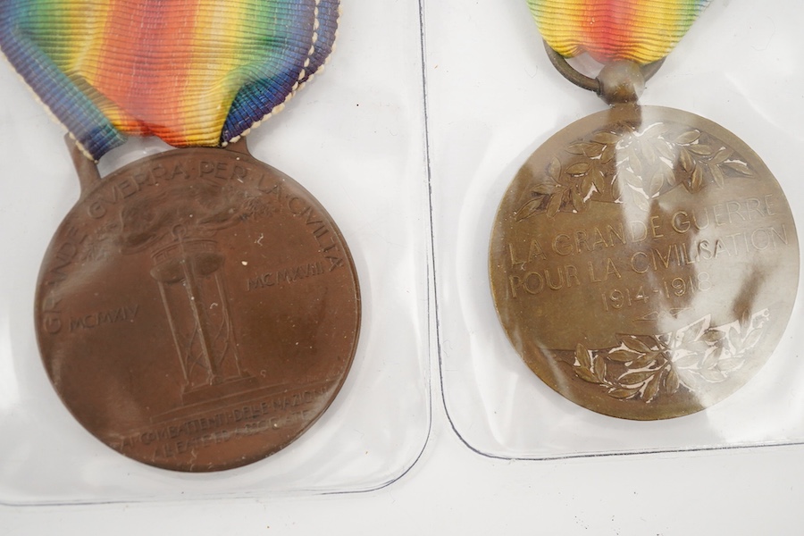 Nineteen First World War allied nations Victory Medals